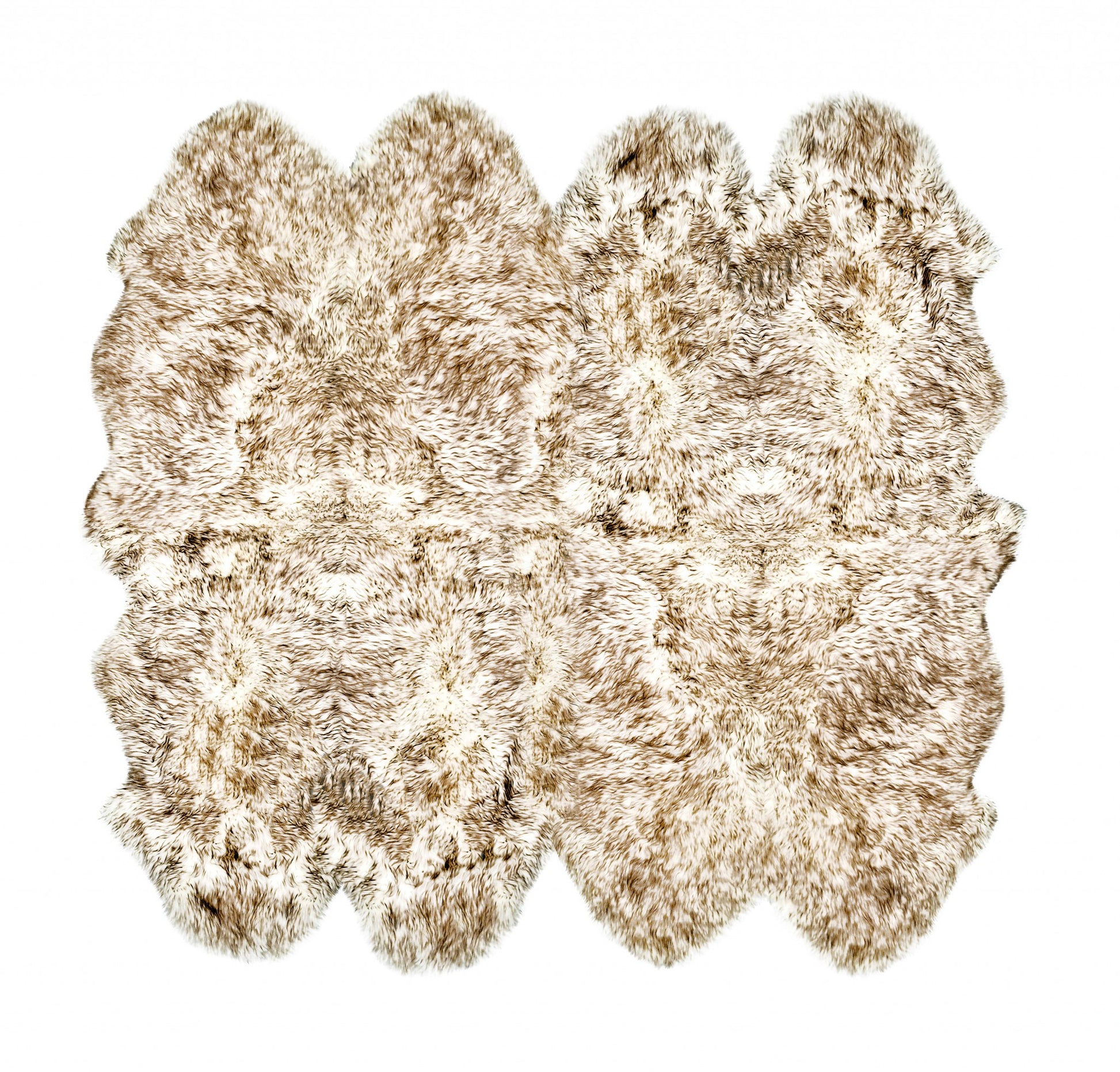 72" X 72" Gradient Chocolate Octo Sheepskin - Area Rug-Area Rugs-DECOROLALA