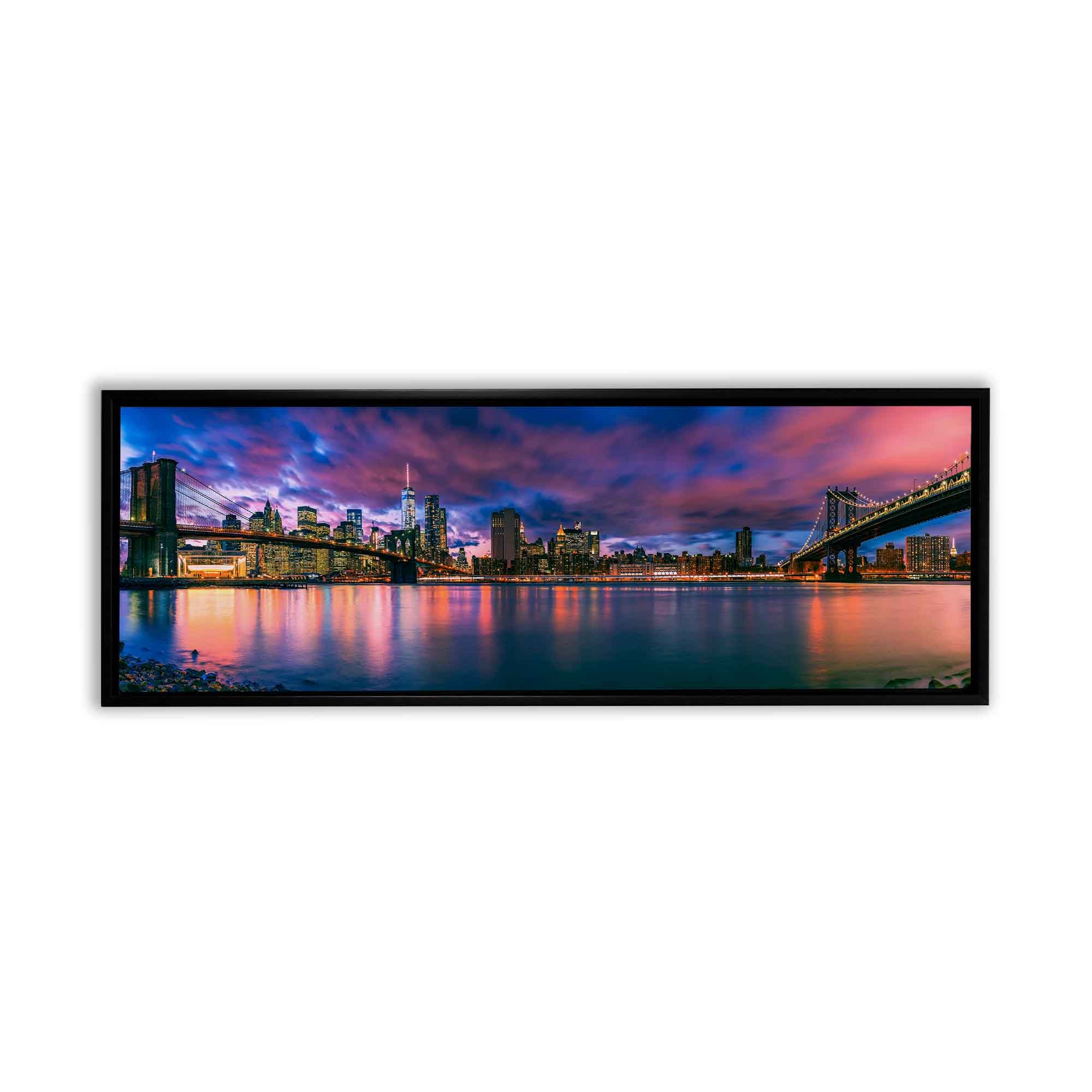 Canvas The East River and the Brooklyn Bridge-New York City landscape-Wall Decor-DECOROLALA