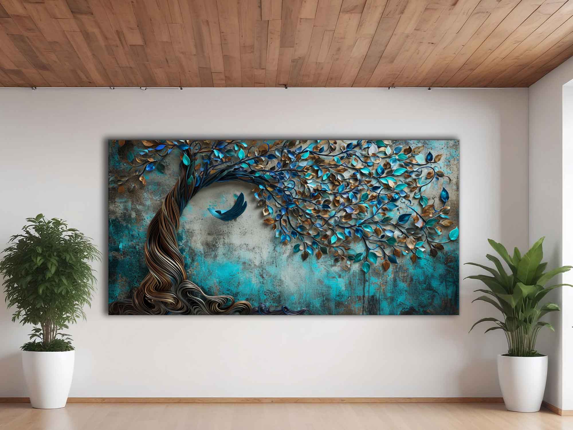 3D tree 72" x 36" Fine Art Canvas Print-n/a-DECOROLALA