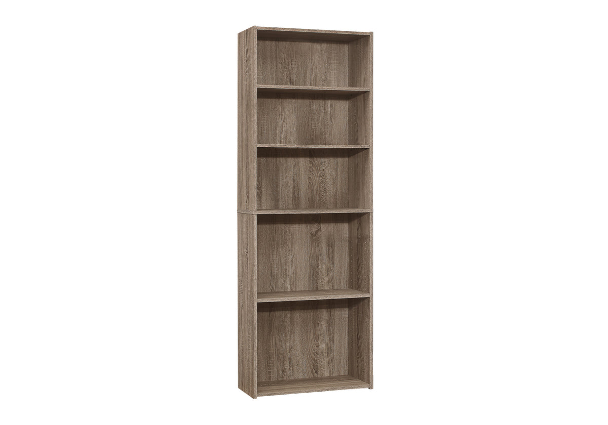 72"H 5-Shelf Bookcase, Espresso-Computer Desks-DECOROLALA