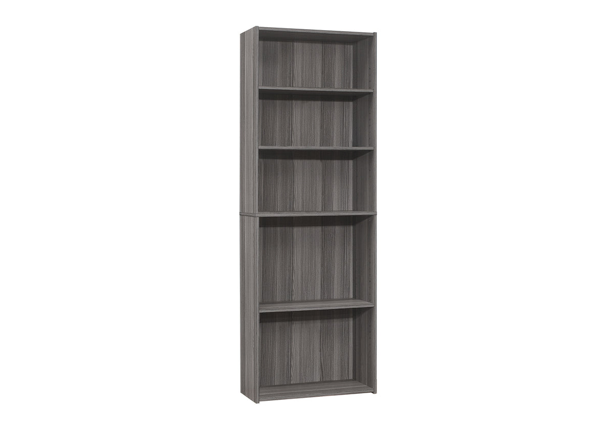 72"H 5-Shelf Bookcase, Espresso-Computer Desks-DECOROLALA