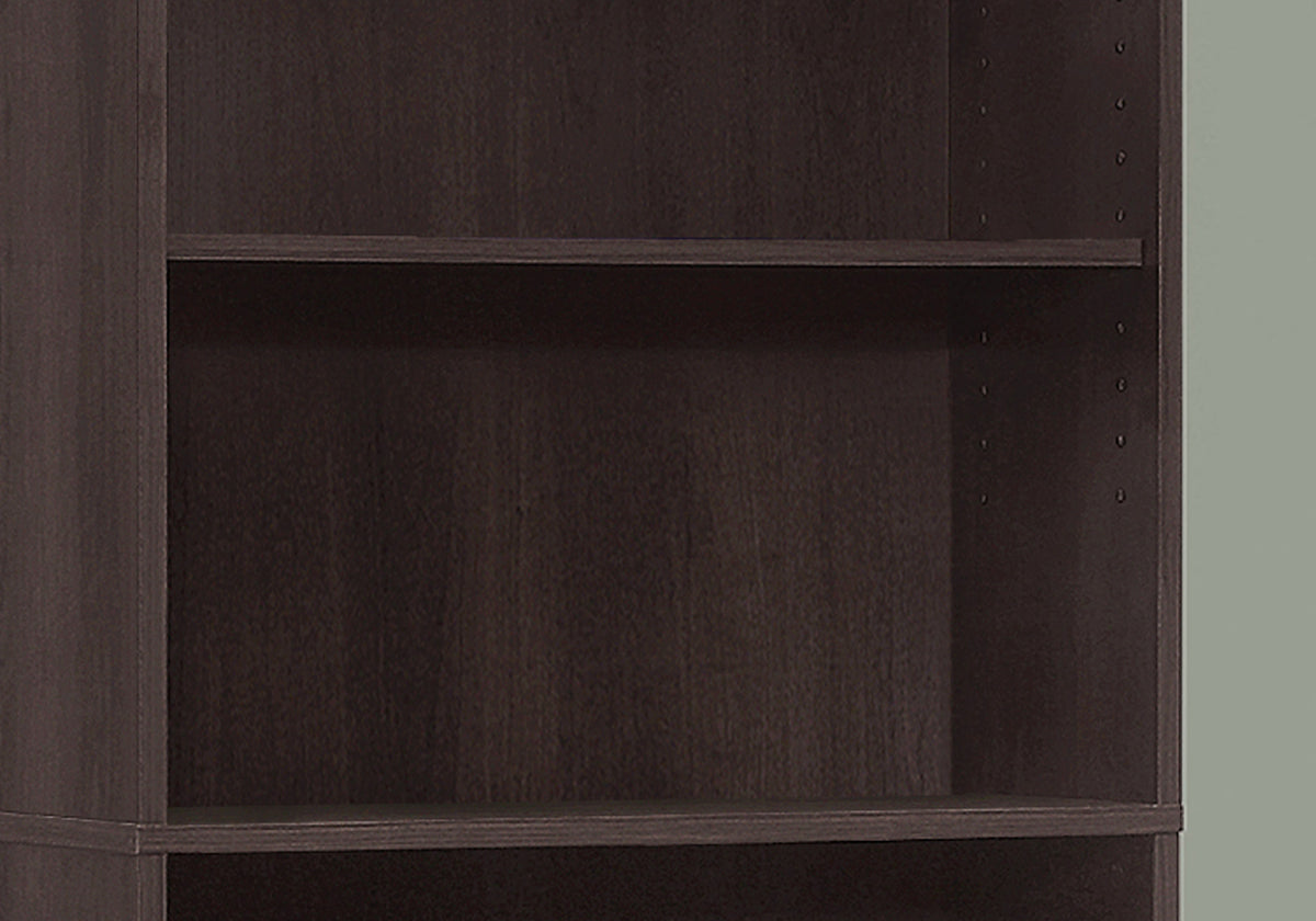 72"H 5-Shelf Bookcase, Espresso-Computer Desks-DECOROLALA