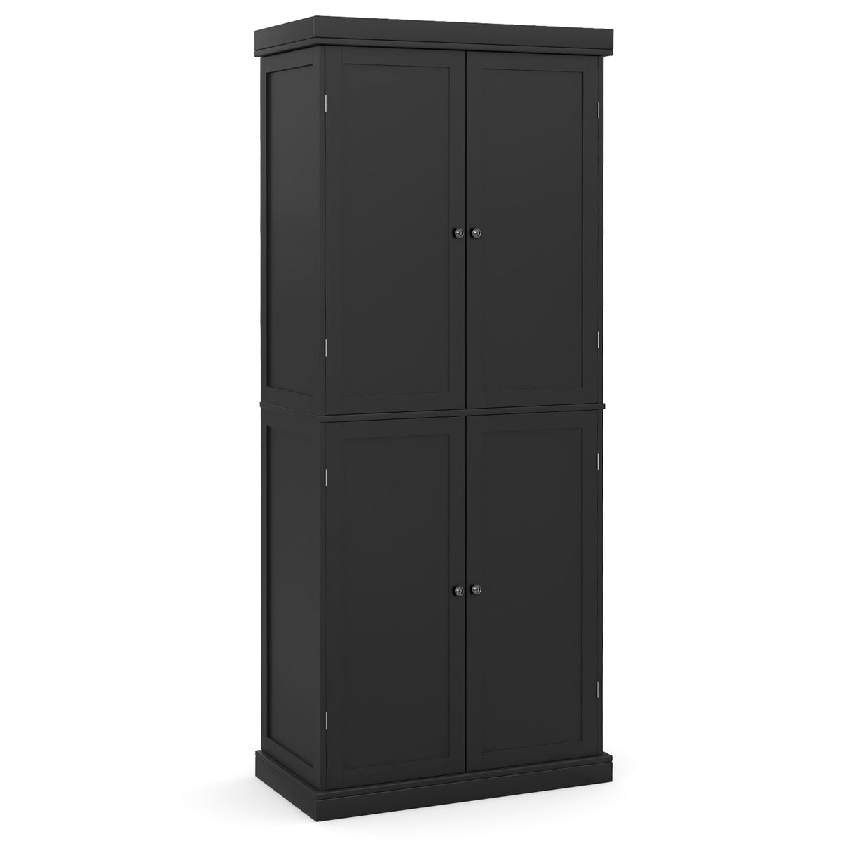 72.5 Inches Tall Buffet Cabinet with 6-Tier Shelves and 4 Doors-Black-Sideboards & Buffets-DECOROLALA
