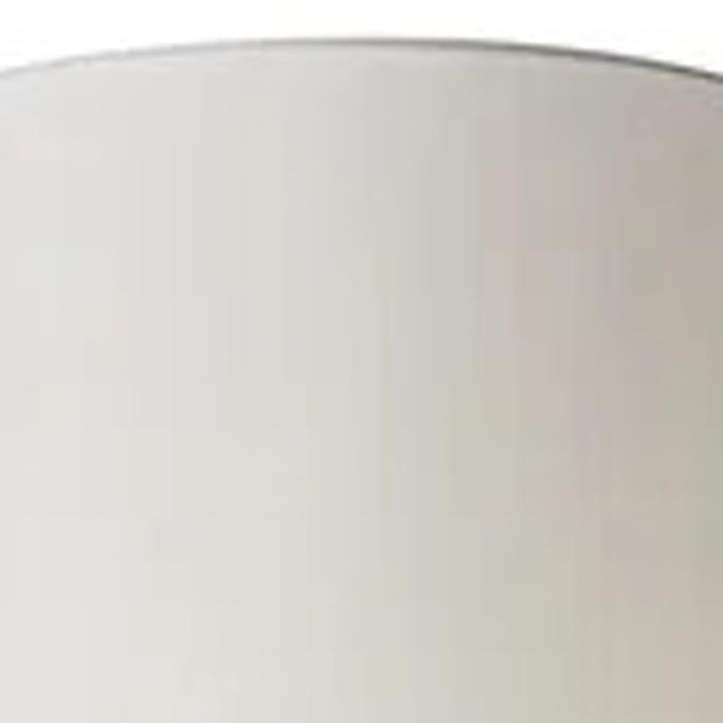 74" Black Floor Lamp With White Fabric Shade-Floor Lamps-DECOROLALA