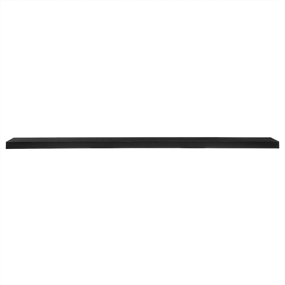 75" Black Wooden Wall Mounted Floating Shelf-Wall Mounted Shelves-DECOROLALA