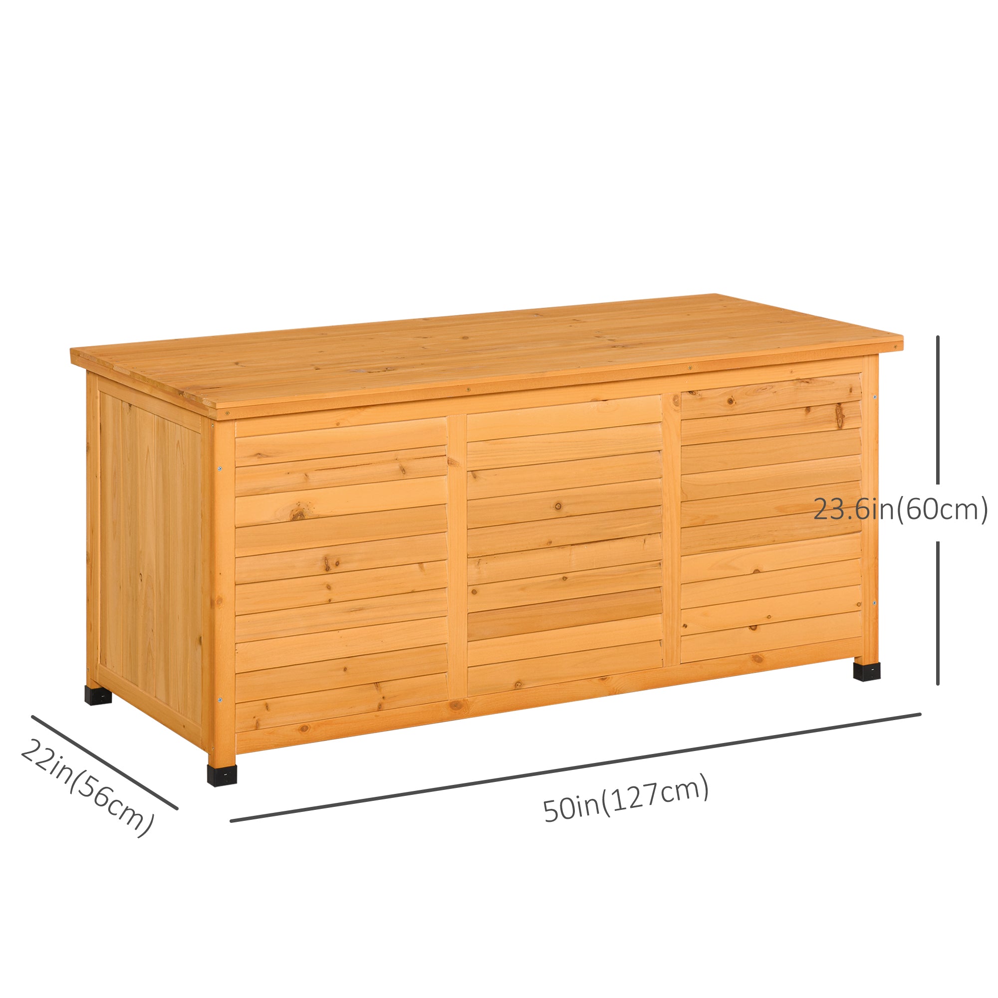 75 Gallon Wooden Outdoor Storage Box Bench - Yellow-DECOROLALA