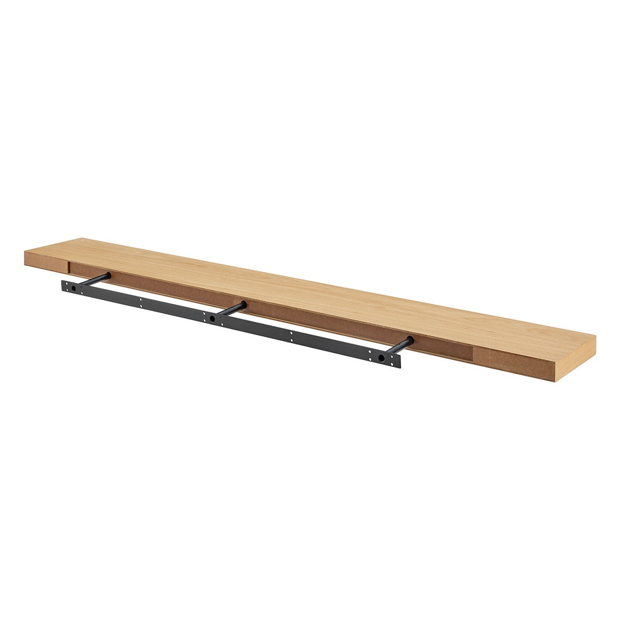 75" Natural Wooden Wall Mounted Floating Shelf-Wall Mounted Shelves-DECOROLALA