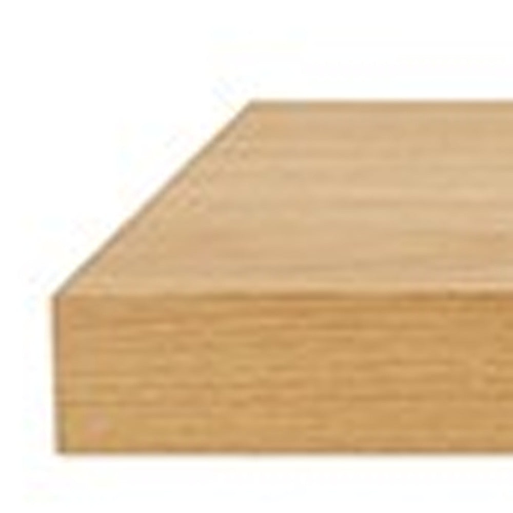 75" Natural Wooden Wall Mounted Floating Shelf-Wall Mounted Shelves-DECOROLALA