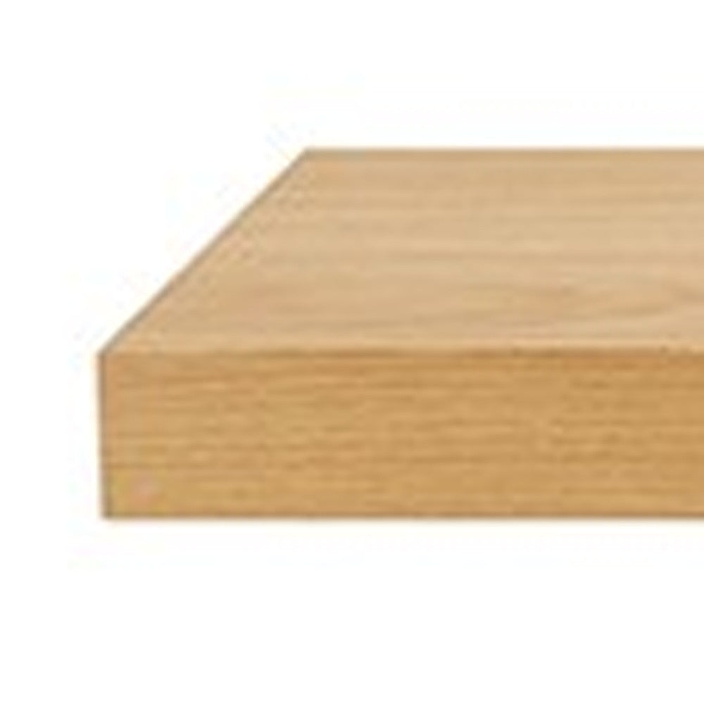 75" Natural Wooden Wall Mounted Floating Shelf-Wall Mounted Shelves-DECOROLALA