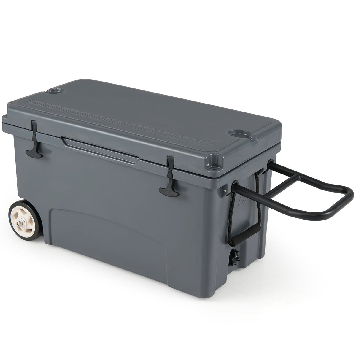 75 Quart Portable Hard Cooler with 6-Day Ice Retention and Wheels-Gray-Coolers-DECOROLALA