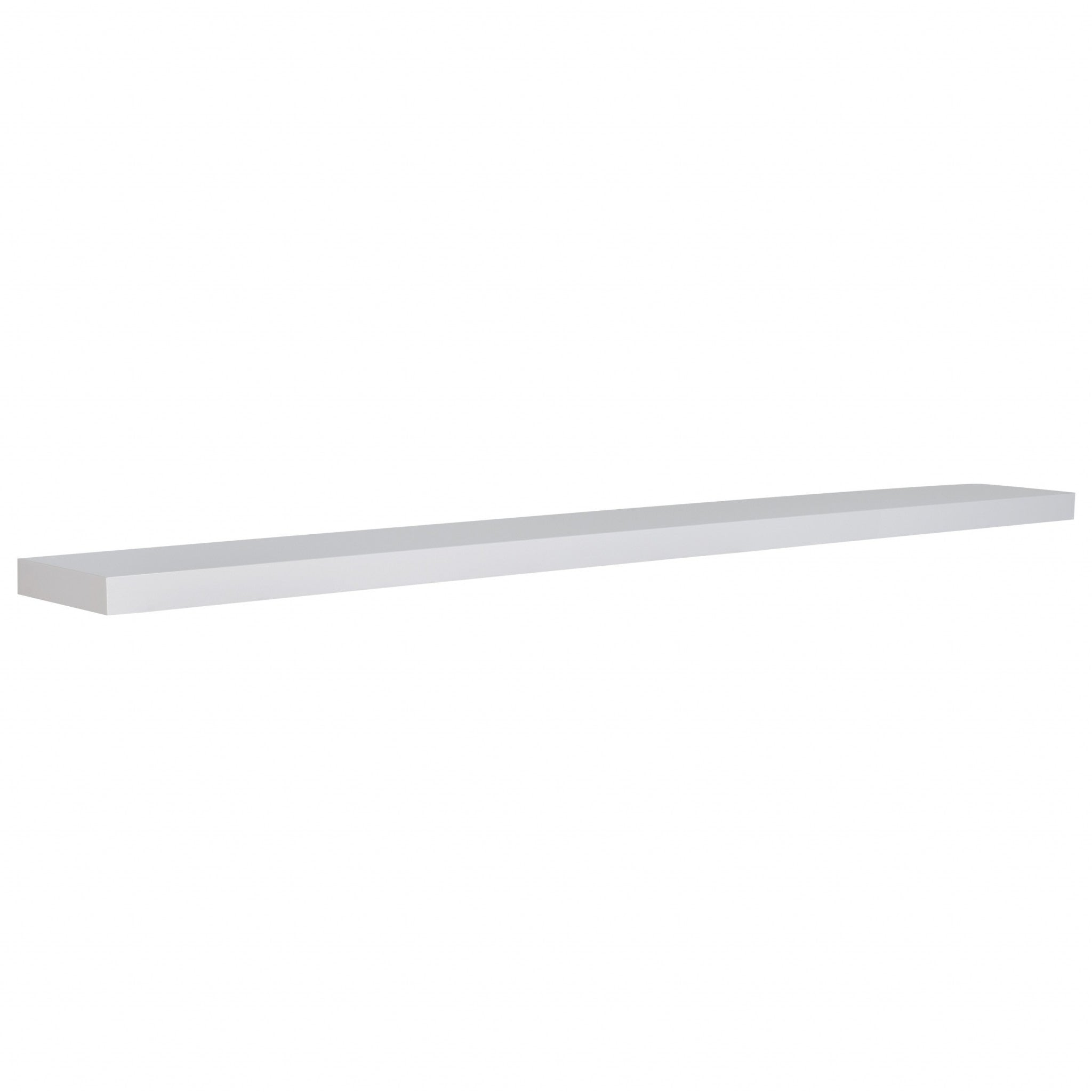 75" White Wooden Wall Mounted Floating Shelf-Wall Mounted Shelves-DECOROLALA