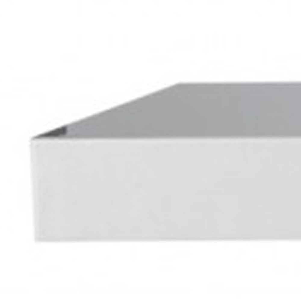 75" White Wooden Wall Mounted Floating Shelf-Wall Mounted Shelves-DECOROLALA