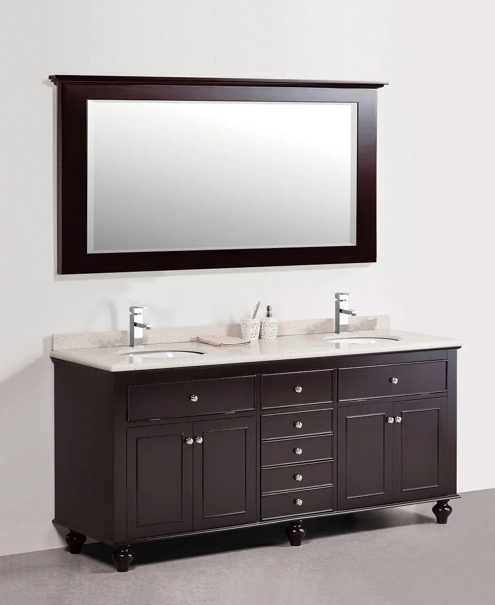 75" Woodland Framed Bathroom Mirror - Brown Finish-Migration_Mirrors-DECOROLALA