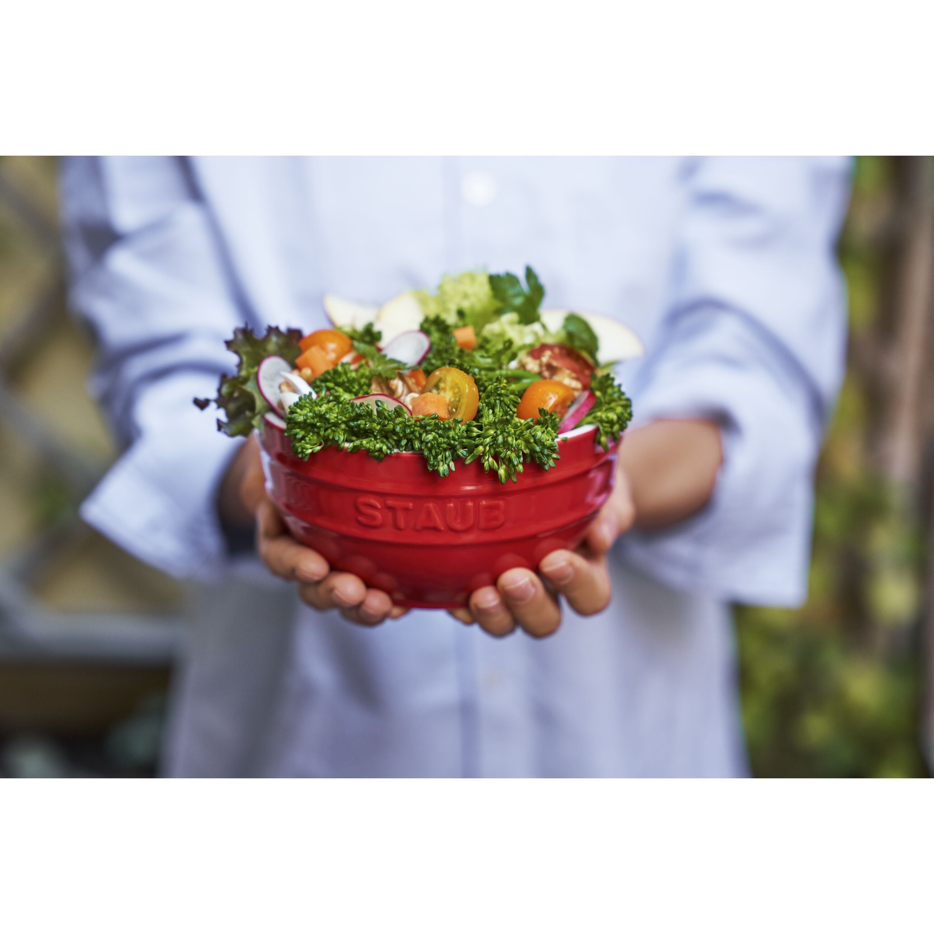 STAUB Ceramique 14 cm Ceramic Round Bowl, Cherry-n/a-DECOROLALA