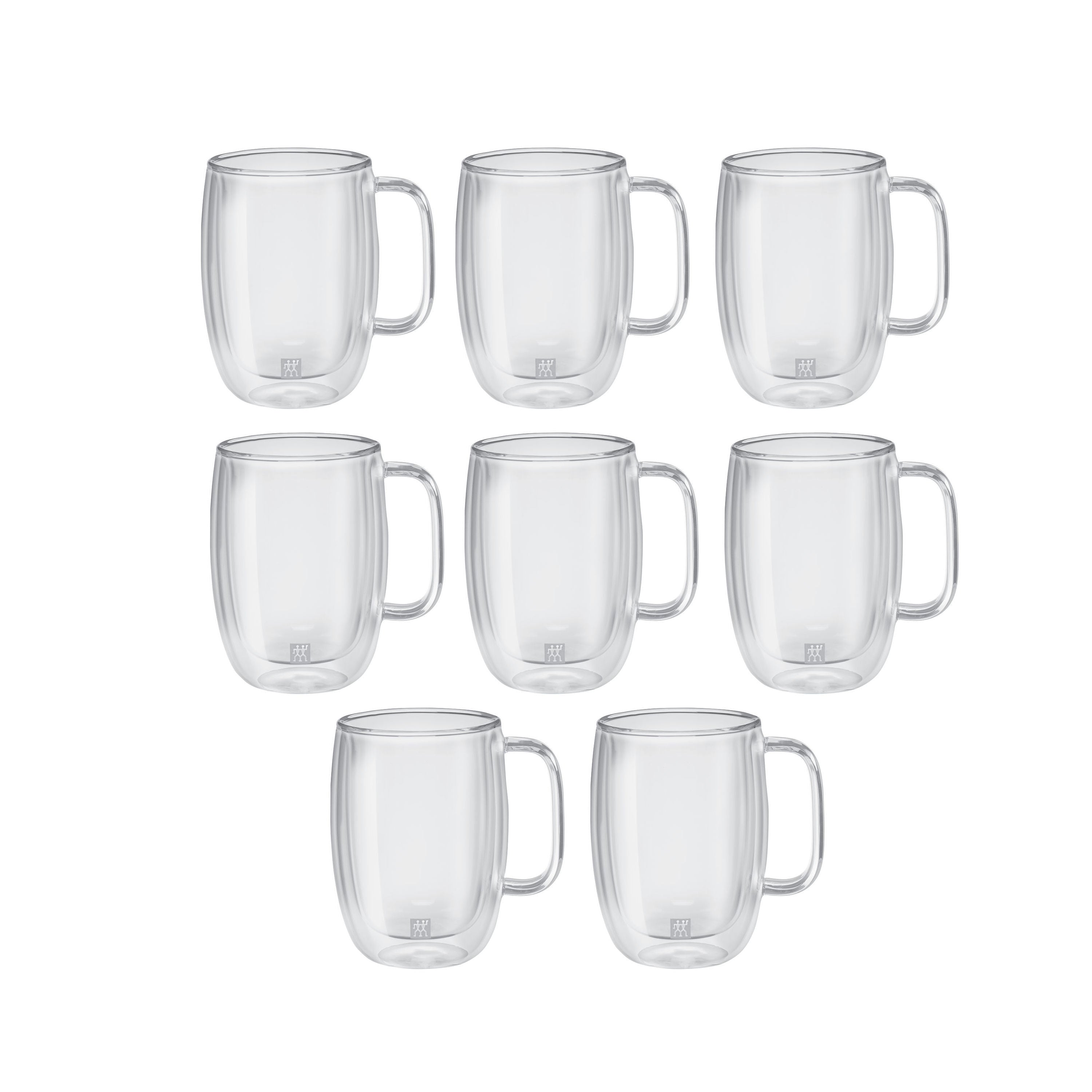 ZWILLING Sorrento Plus 8 Piece Latte Mug Set - Value Pack, Transparent-n/a-DECOROLALA