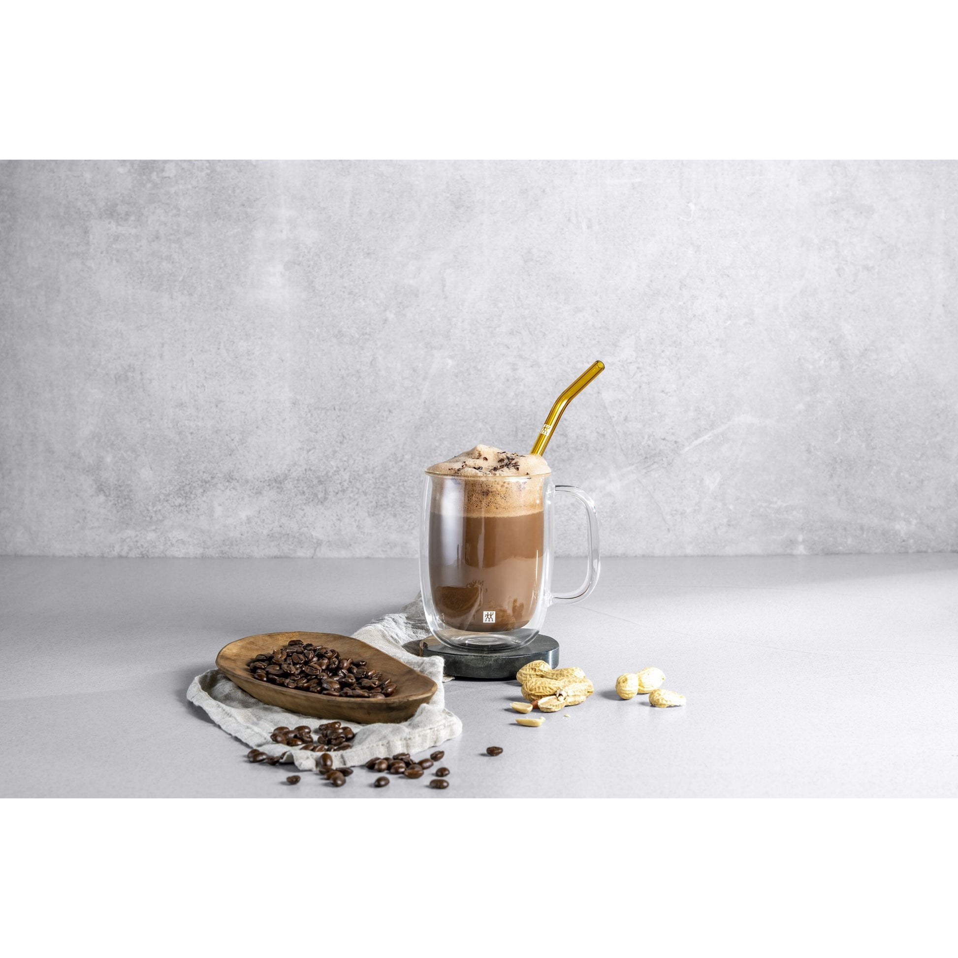 ZWILLING Sorrento Plus 2 Piece Latte Glass Set, Transparent-n/a-DECOROLALA