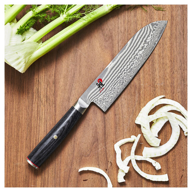 Miyabi Kaizen II 7″ Santoku Knife | Damascus Steel Japan Handle-3