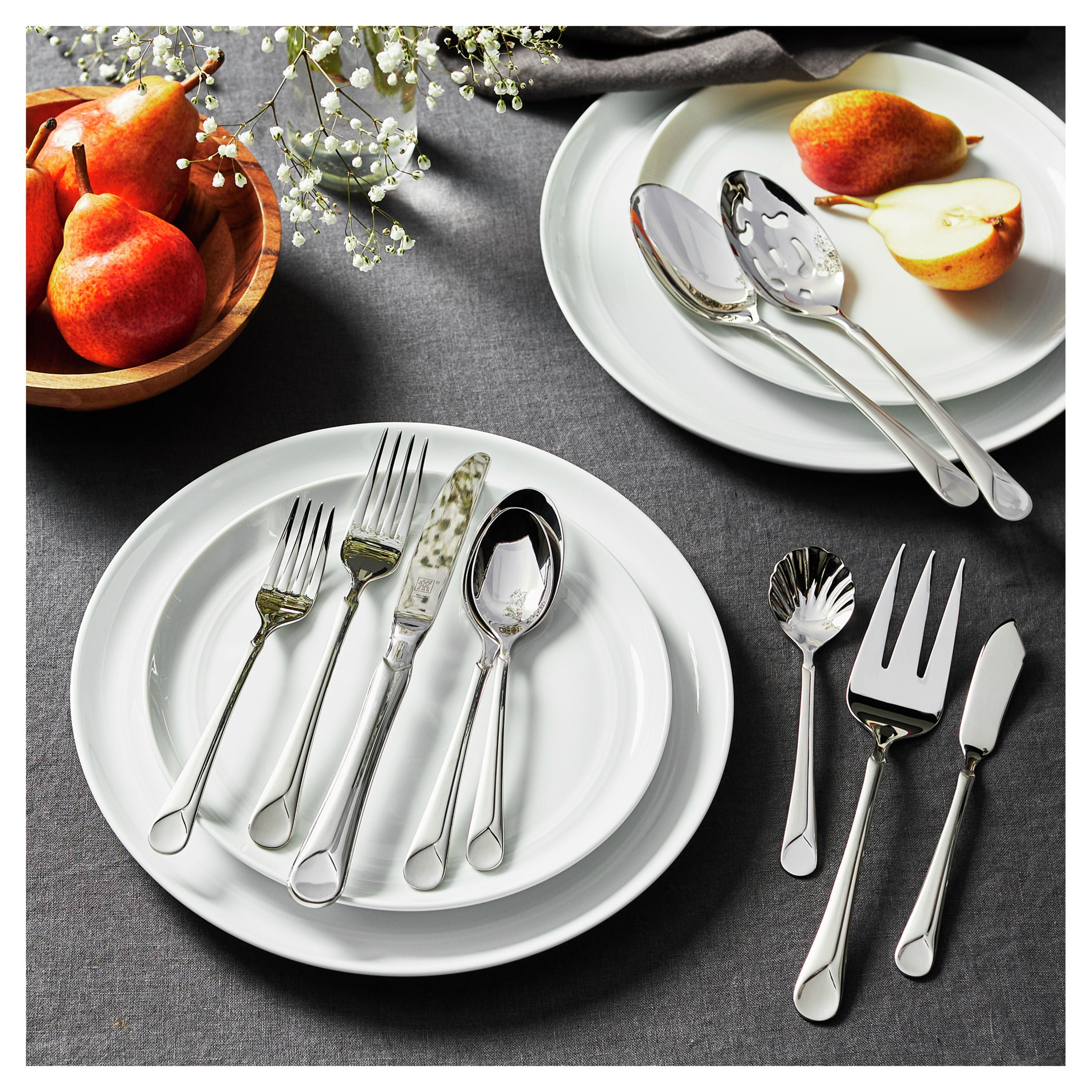 ZWILLING Provence 45 Piece Flatware Set Matted/Polished-n/a-DECOROLALA