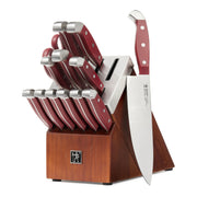 HENCKELS Statement 14 Piece Knife Block Set, Red-Knife Blocks-DECOROLALA