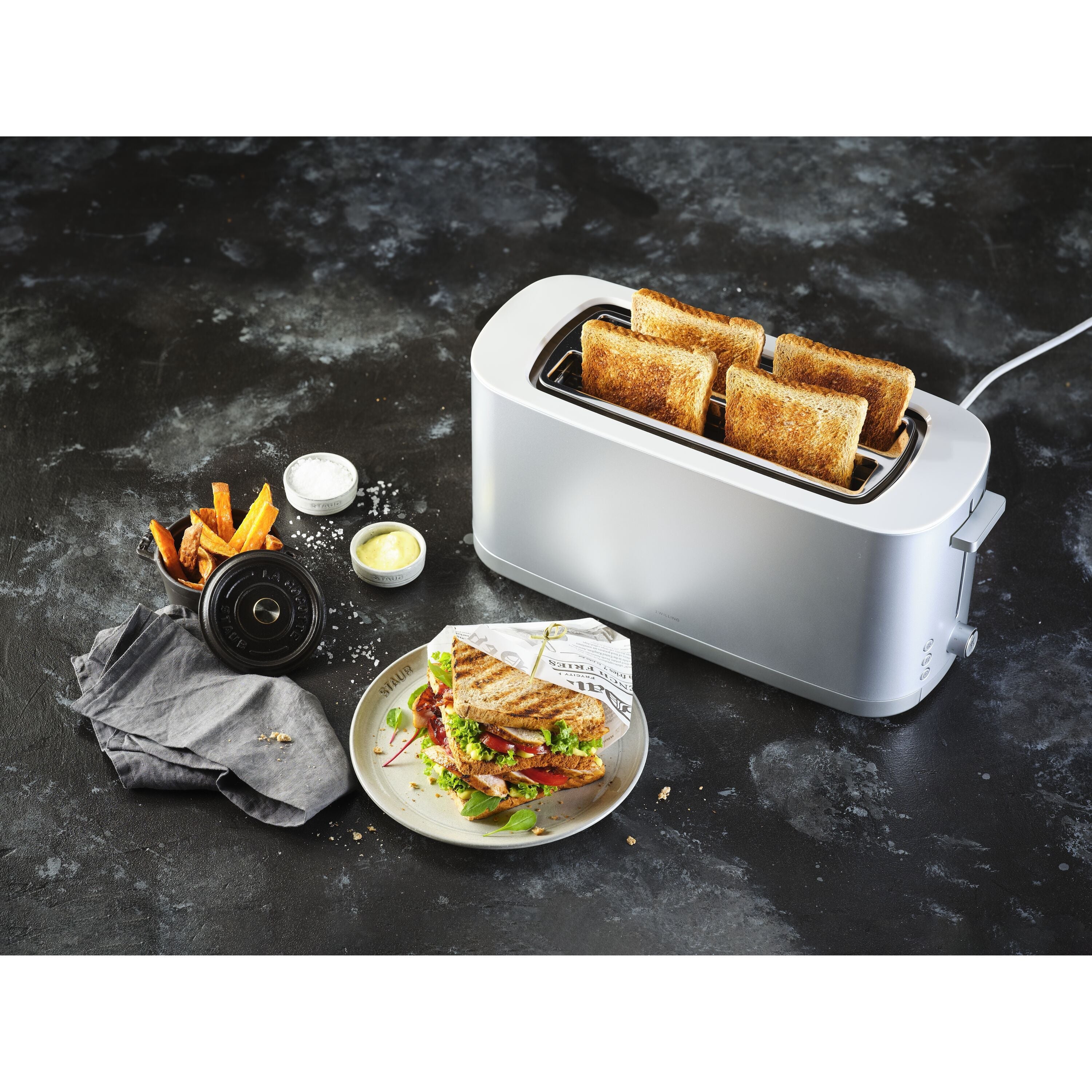 ZWILLING Enfinigy 2 Long Slots Toaster - Silver-Toasters-DECOROLALA