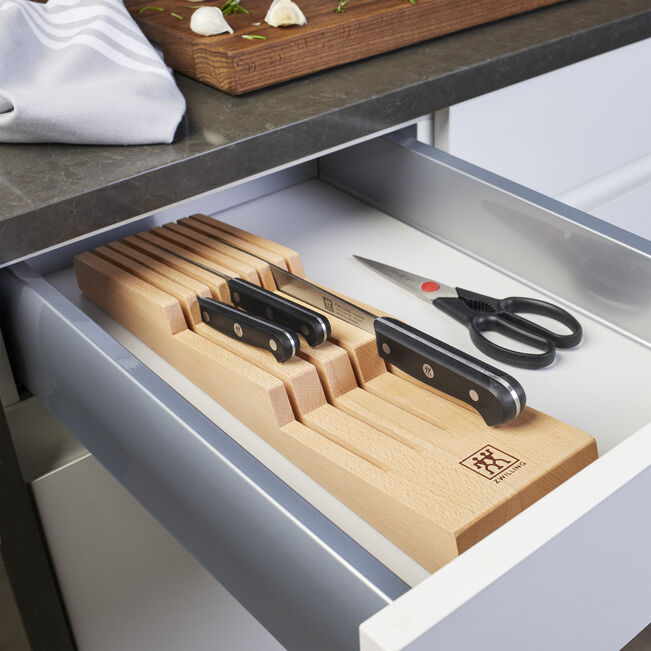 ZWILLING Beech Knife Storage Tray – Holds Up to 8 Knives, Space-Saving Design-2