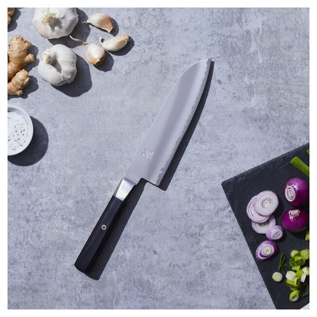 MIYABI 4000 FC 7-Inch Santoku Knife – Black Handle-4