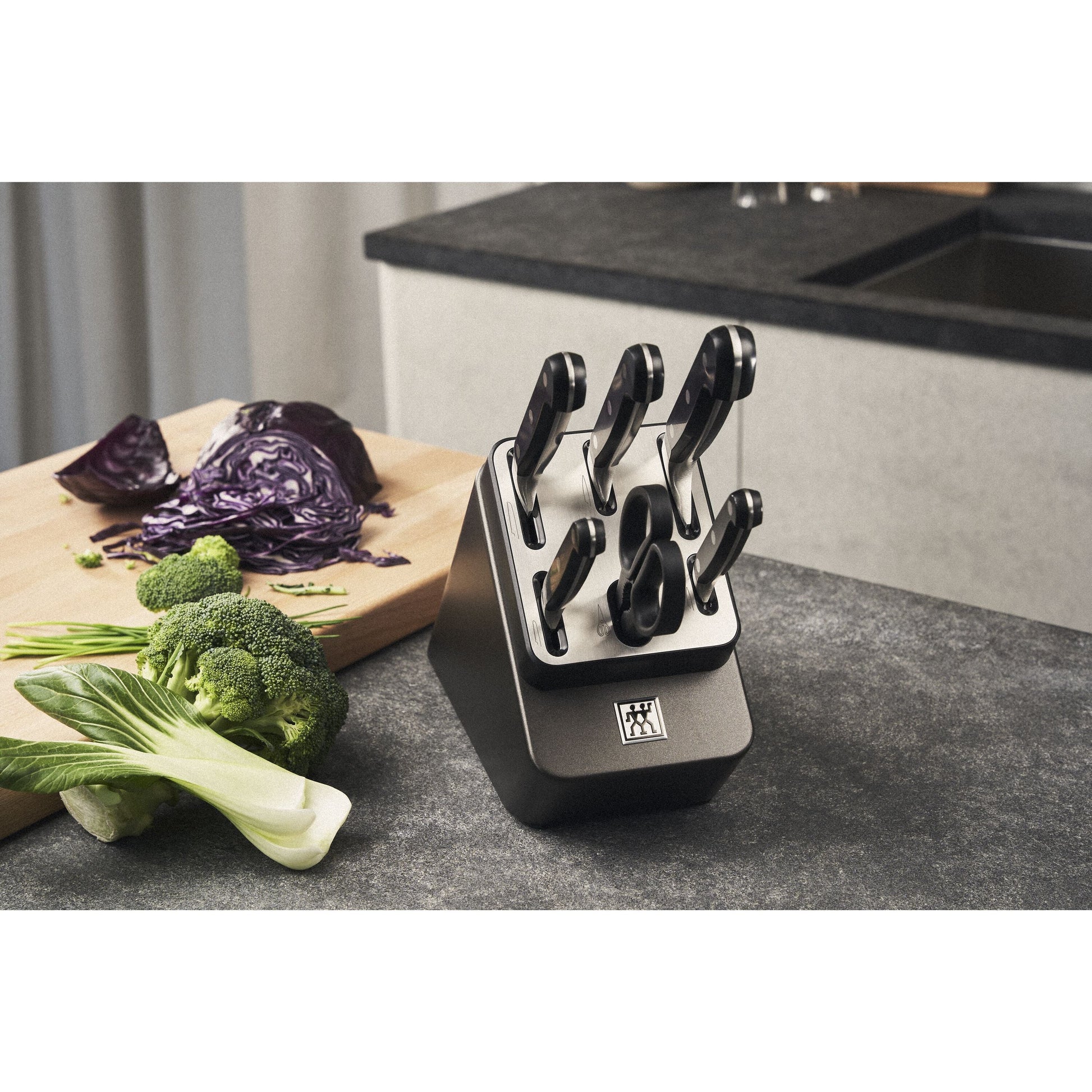 ZWILLING Professional S 7 Piece, Knife Block Set, Anthracite-DECOROLALA