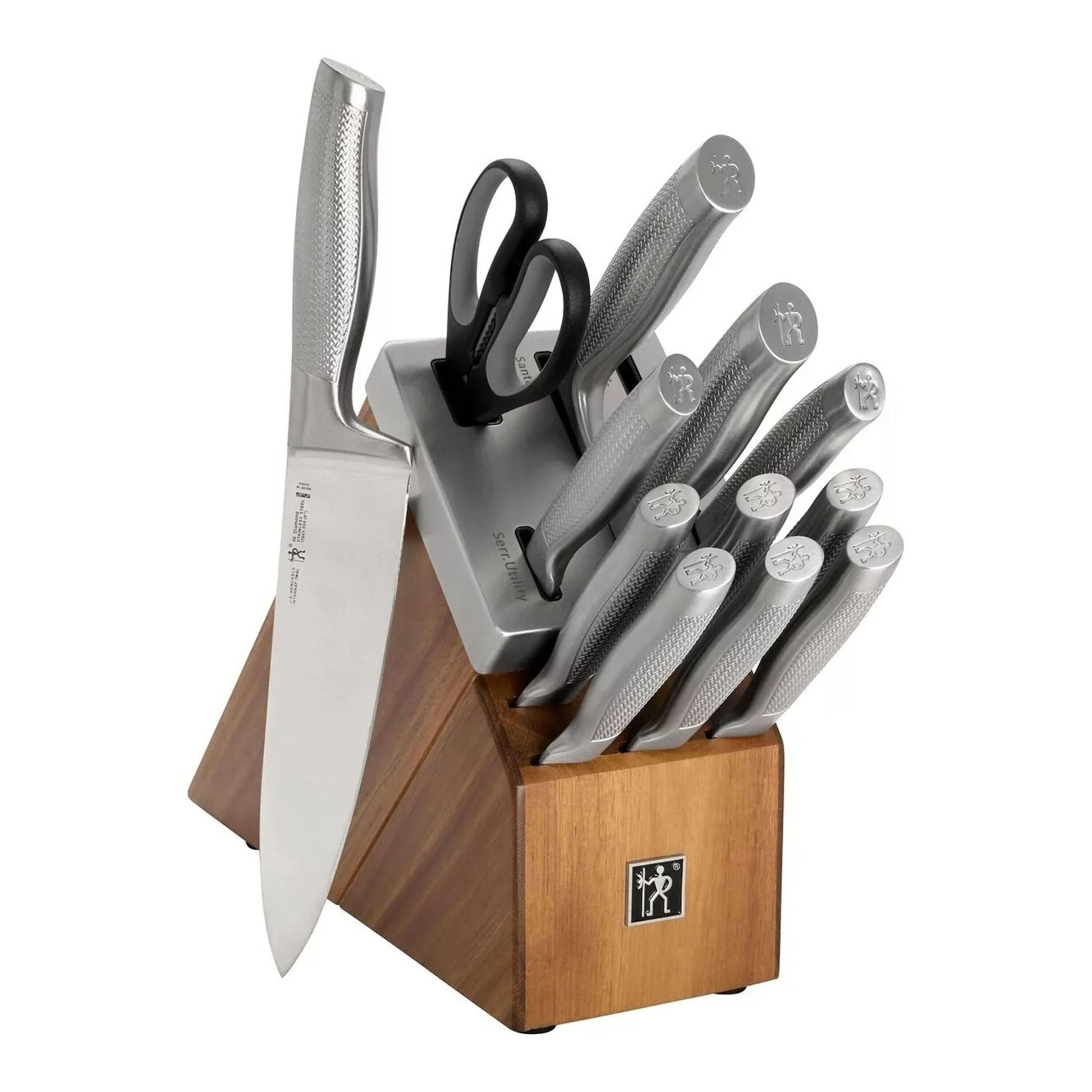 HENCKELS Diamond 13 Piece, Knife Block Set, Grey-Knife Blocks-DECOROLALA