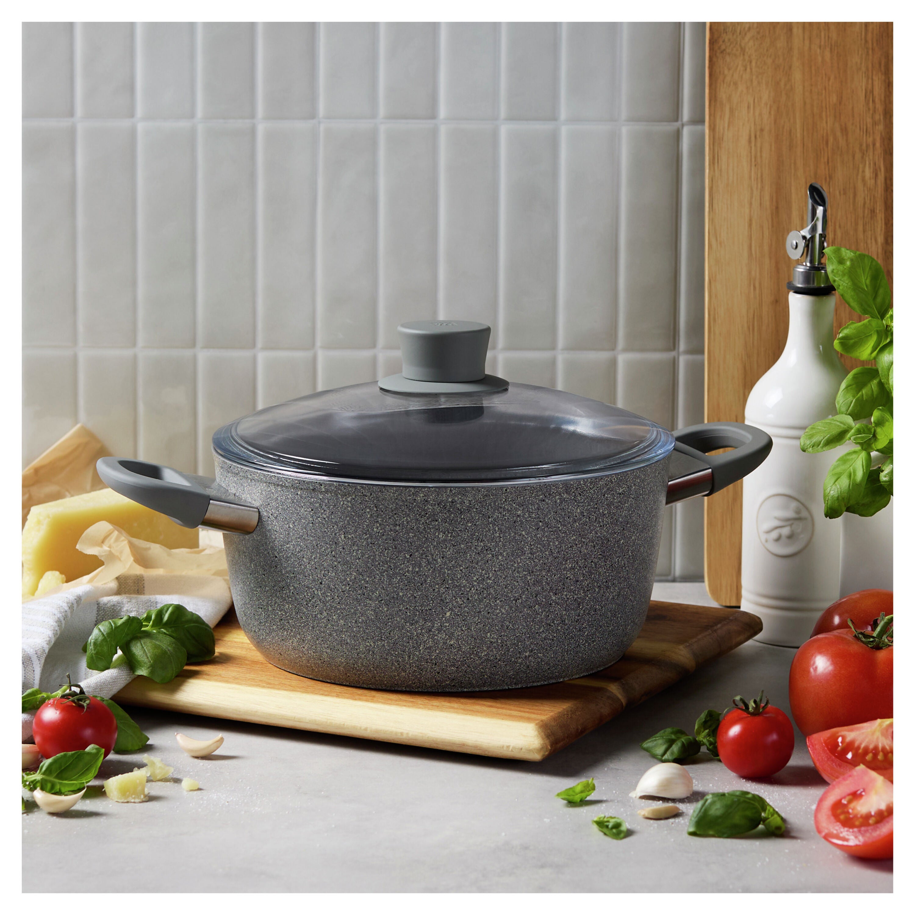ZWILLING Parma Plus Ceramic 4.5 L Aluminum Stew Pot With Glass Lid-1