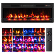 750/1500W Electric Fireplace Insert with Low Noise and Remote Control-36"-Fireplaces-DECOROLALA