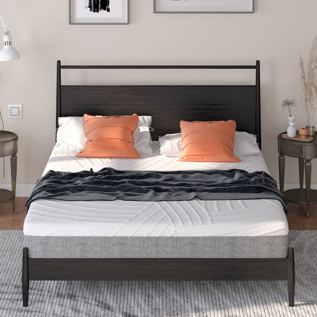 75L x 54W x 8H Memory Foam Mattress with Jacquard Fabric Cover-Queen Size-Mattresses-DECOROLALA
