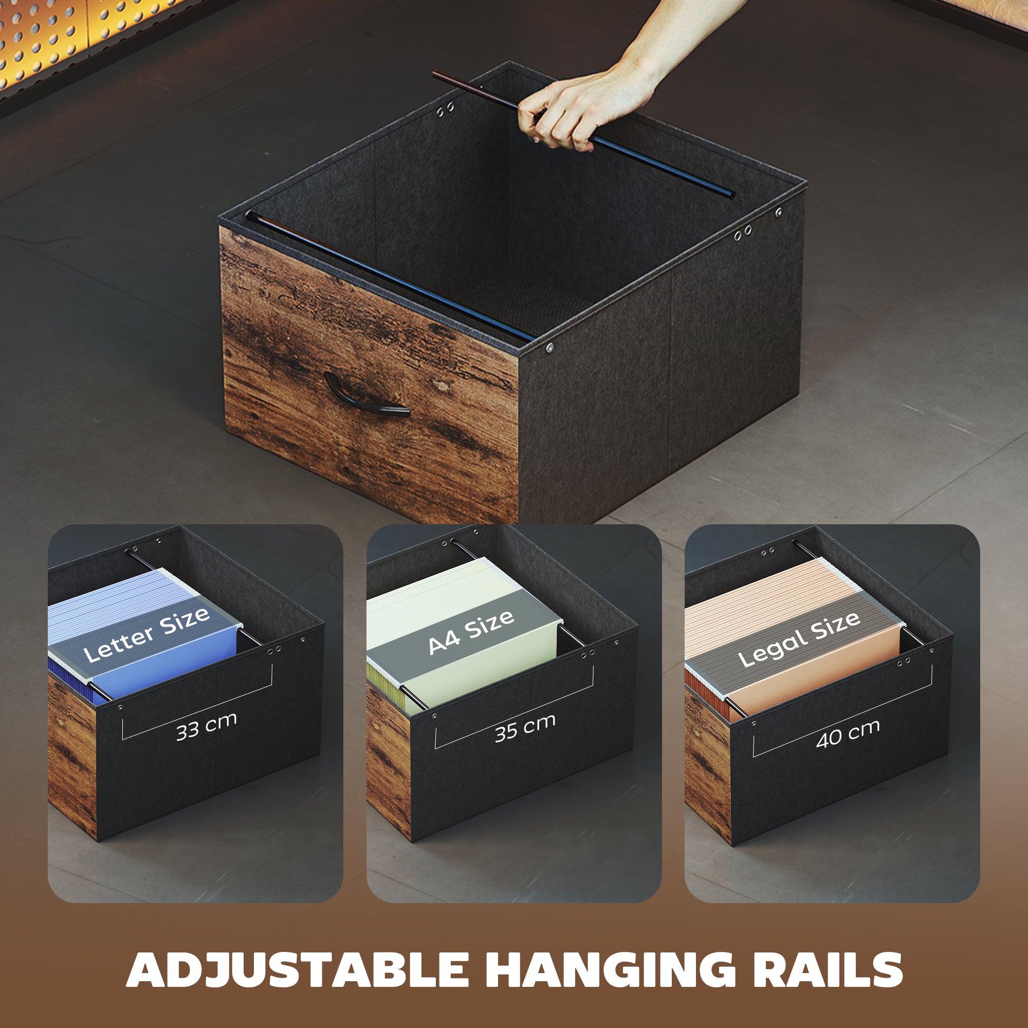 76" Gaming Desk, Computer Table with RGB Lights, USB Ports, Monitor Stand and 2 Fabric Drawers, Rustic Brown-Office Products > Office Furniture > Office Desks & Work Stations > Gaming Desks-DECOROLALA
