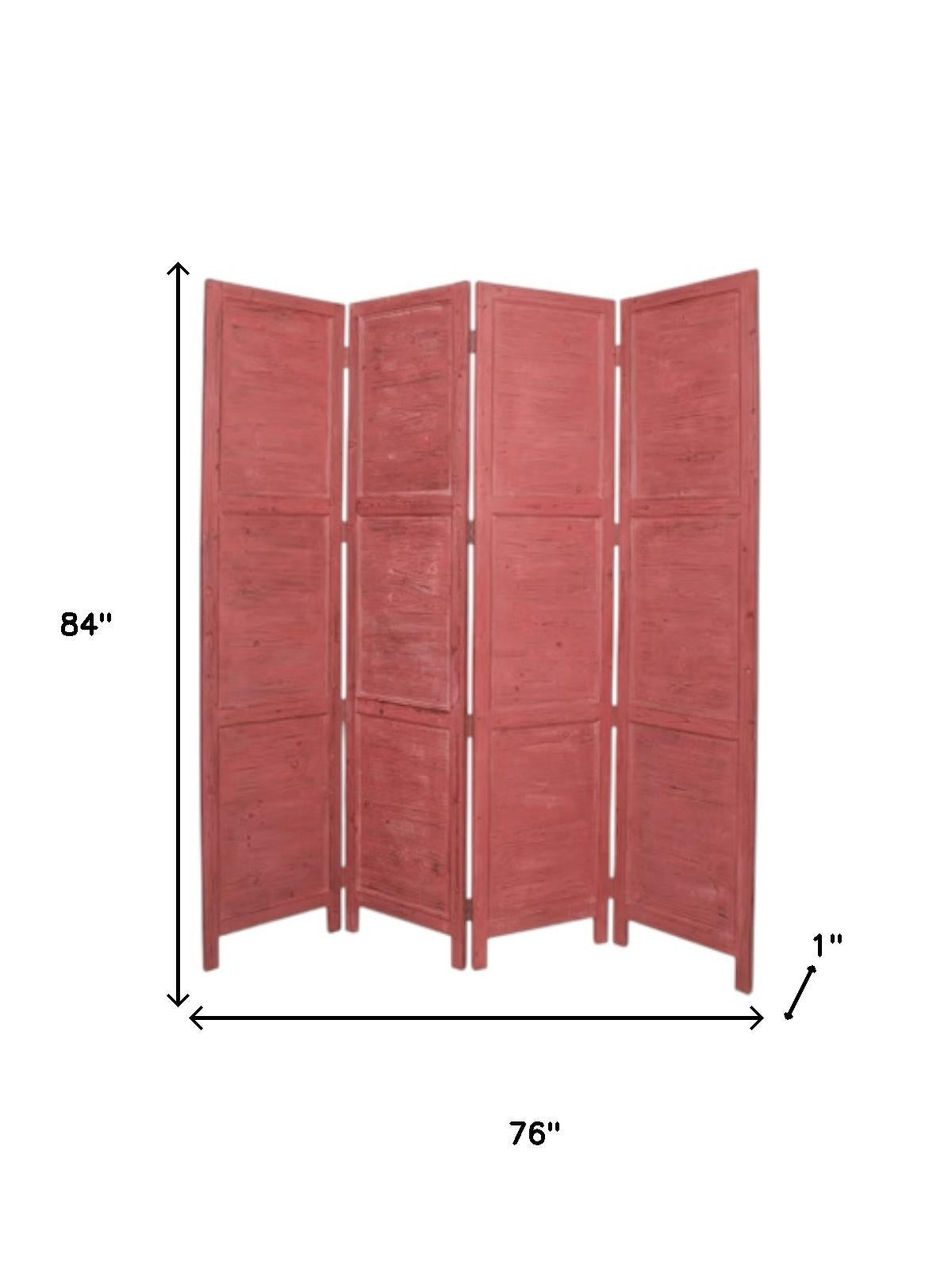 76" X 84" Black Wood Screen-Room Dividers-DECOROLALA