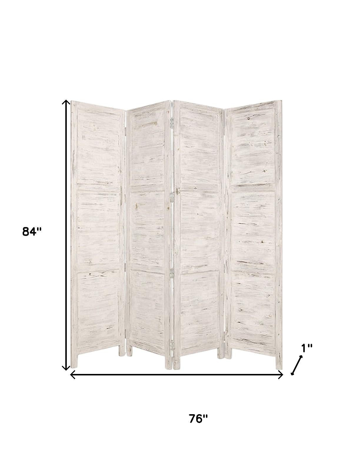 76" X 84" Black Wood Screen-Room Dividers-DECOROLALA