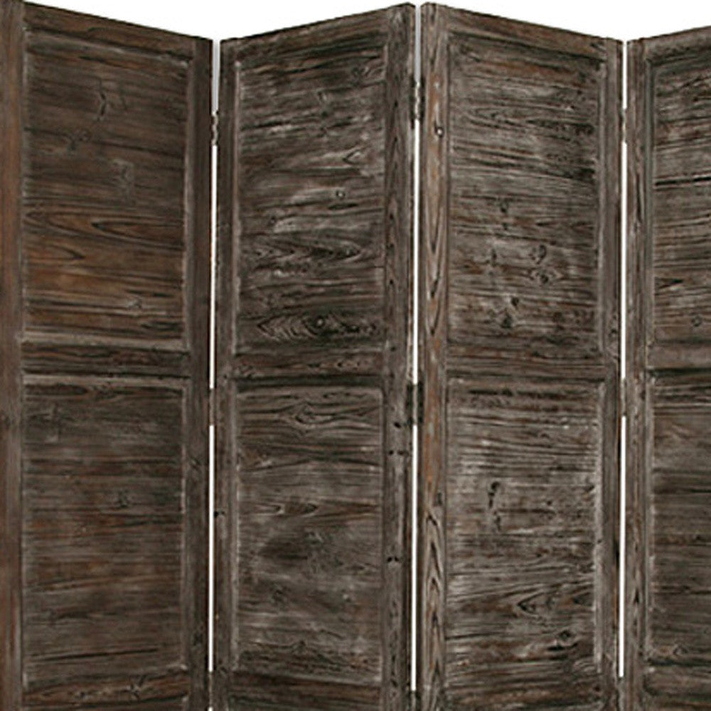 76" X 84" Black Wood Screen-Room Dividers-DECOROLALA
