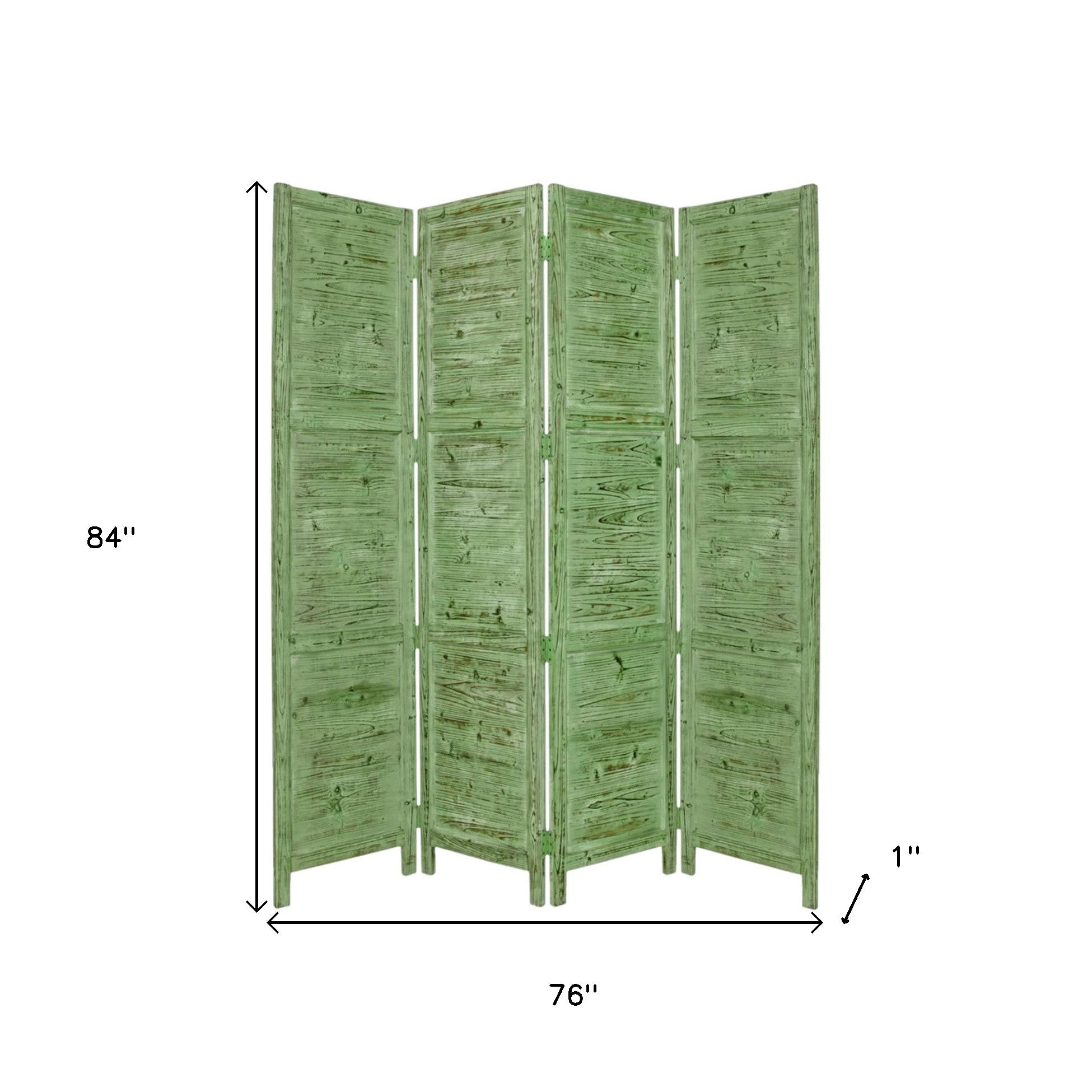 76" X 84" Black Wood Screen-Room Dividers-DECOROLALA