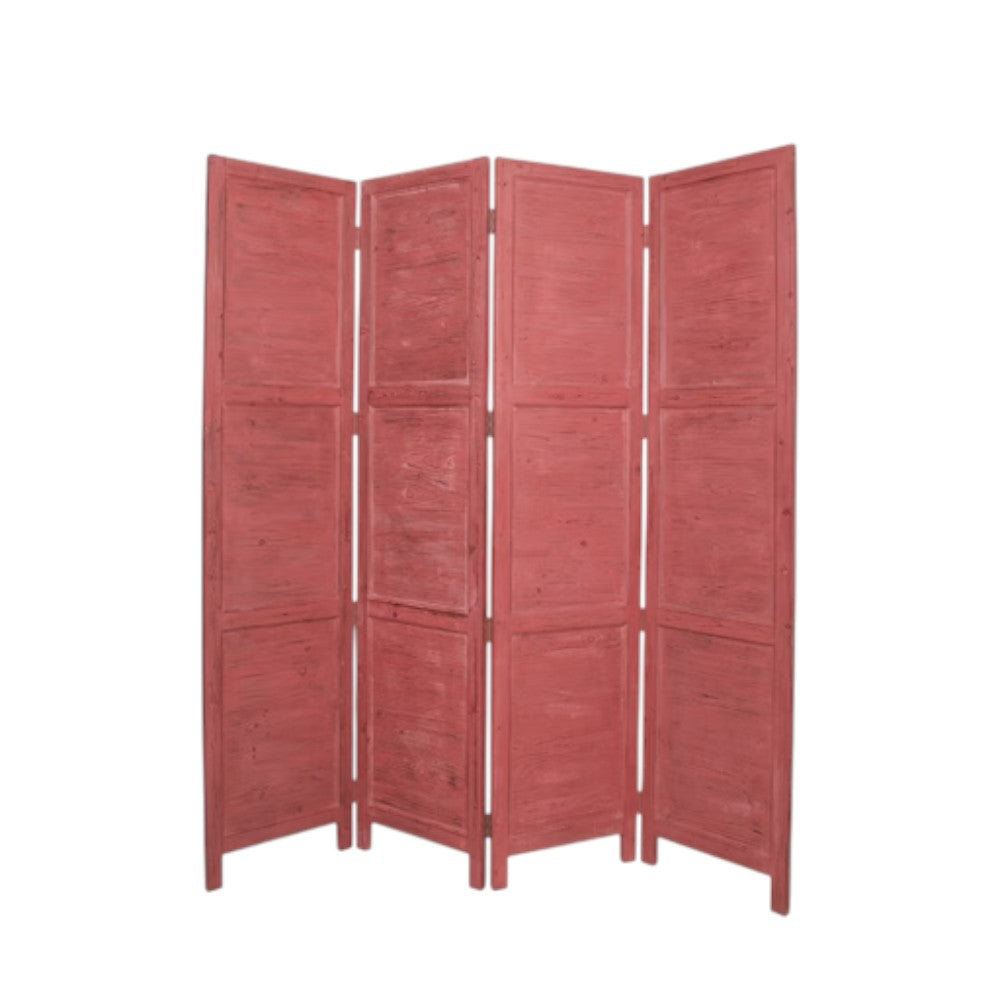 76" X 84" Black Wood Screen-Room Dividers-DECOROLALA