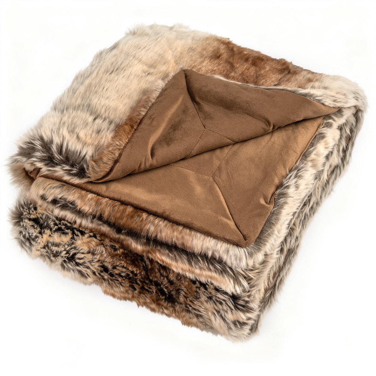 760GSM Soft Plush Fuzzy Luxury Faux Raccoon Fur Blanket for Sofa-M-Bedding-DECOROLALA