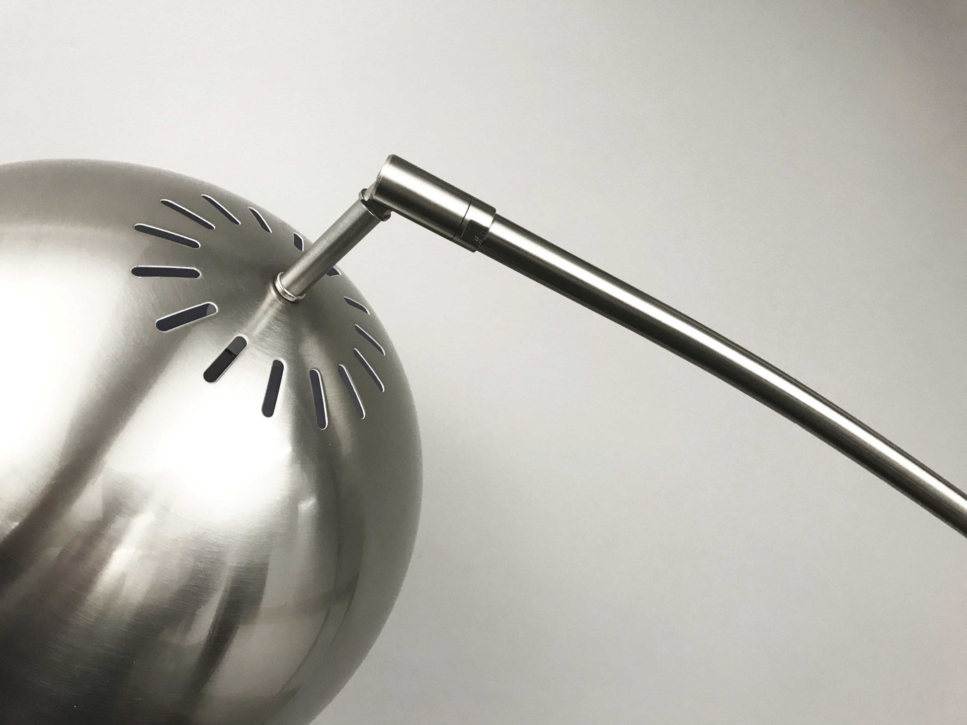 78" Brass Metal Arc Floor Lamp With Brass Metal Bowl Shade-Floor Lamps-DECOROLALA