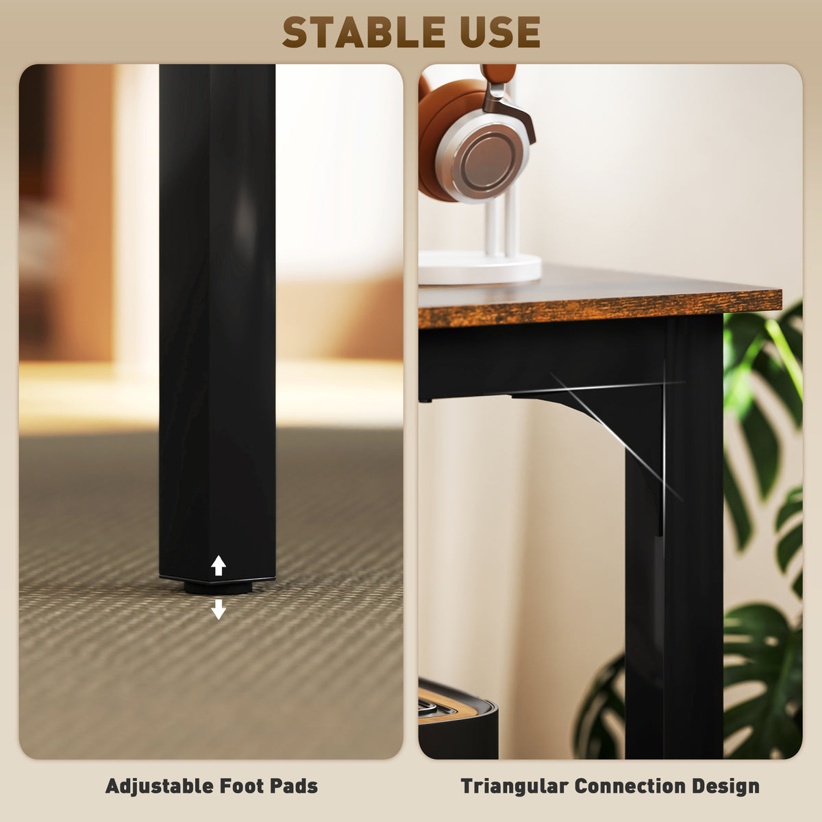 79" Computer Desk - Rustic Brown Industrial Office Table-Office Products > Office Furniture > Office Desks & Work Stations > Computer Desks-DECOROLALA
