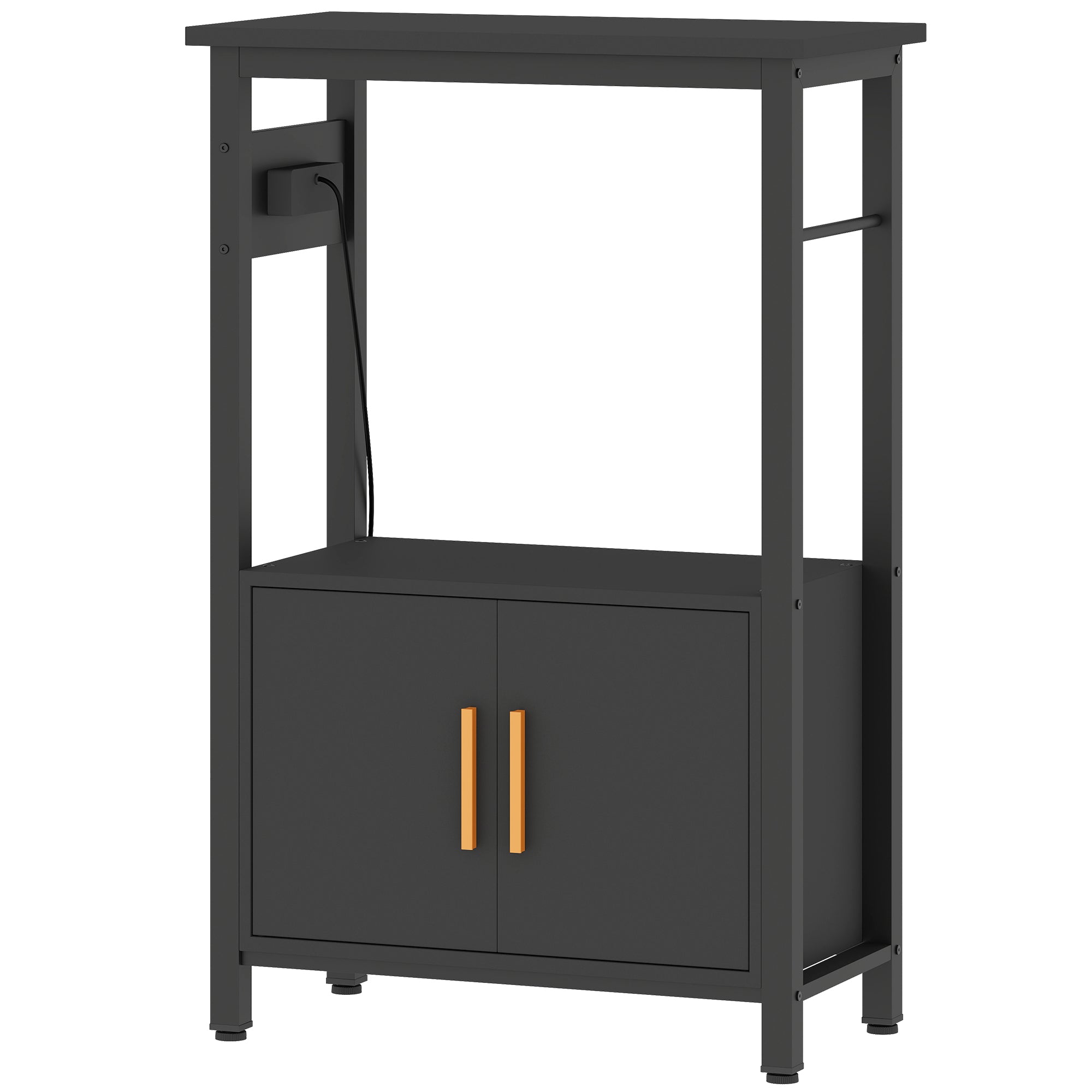 5-10 Gallon Fish Tank Stand Aquarium Stand with Power Outlets, Cabinet, Shelf, 550 lbs Capacity, 20.5" x 11" x 31.5"