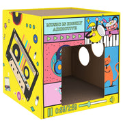 2 in 1 Cardboard Cat House, Cat Scratcher for Indoor Cats with Scratching Board & Catnip