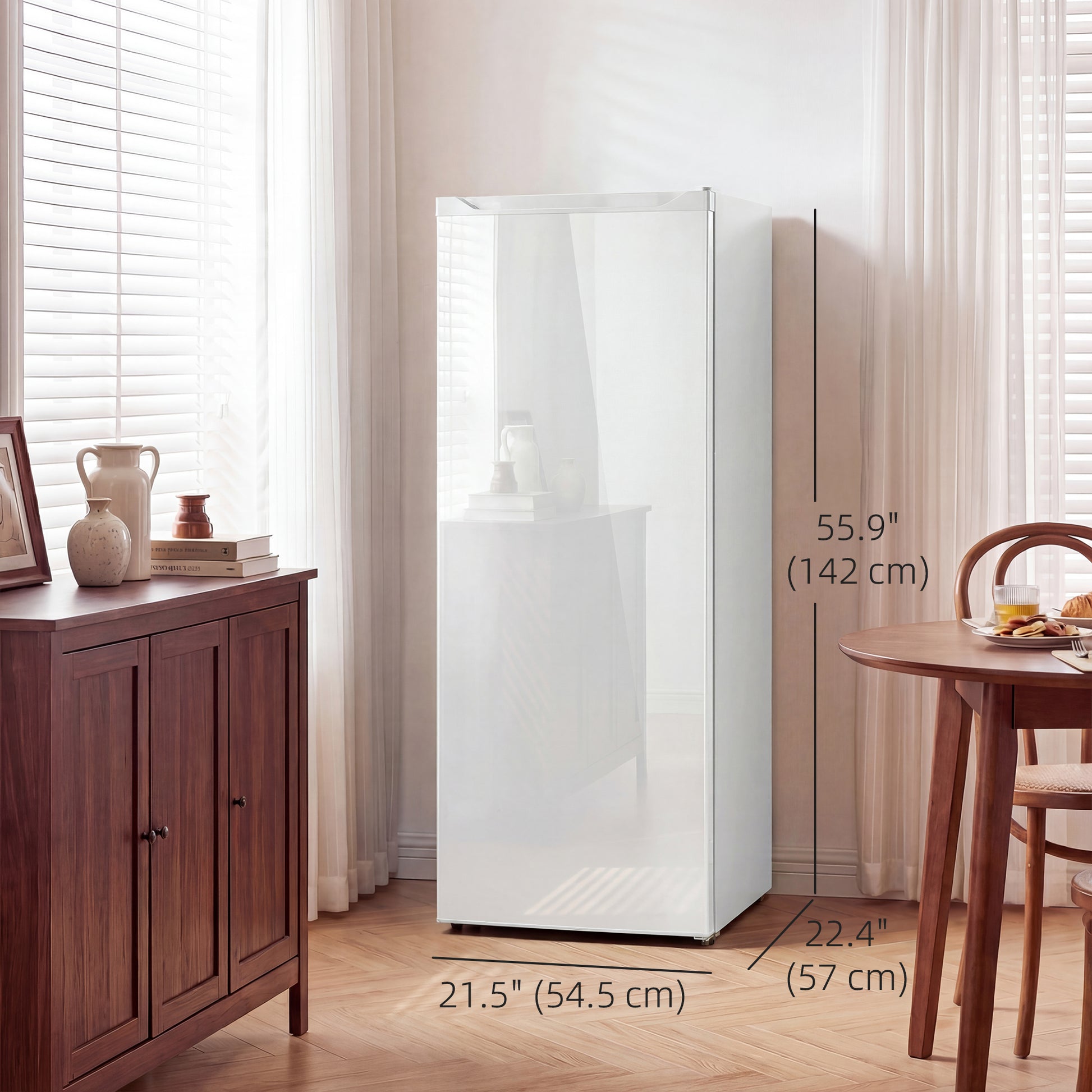 7.0 Cu.Ft Upright Freezer - White Reversible Door-DECOROLALA