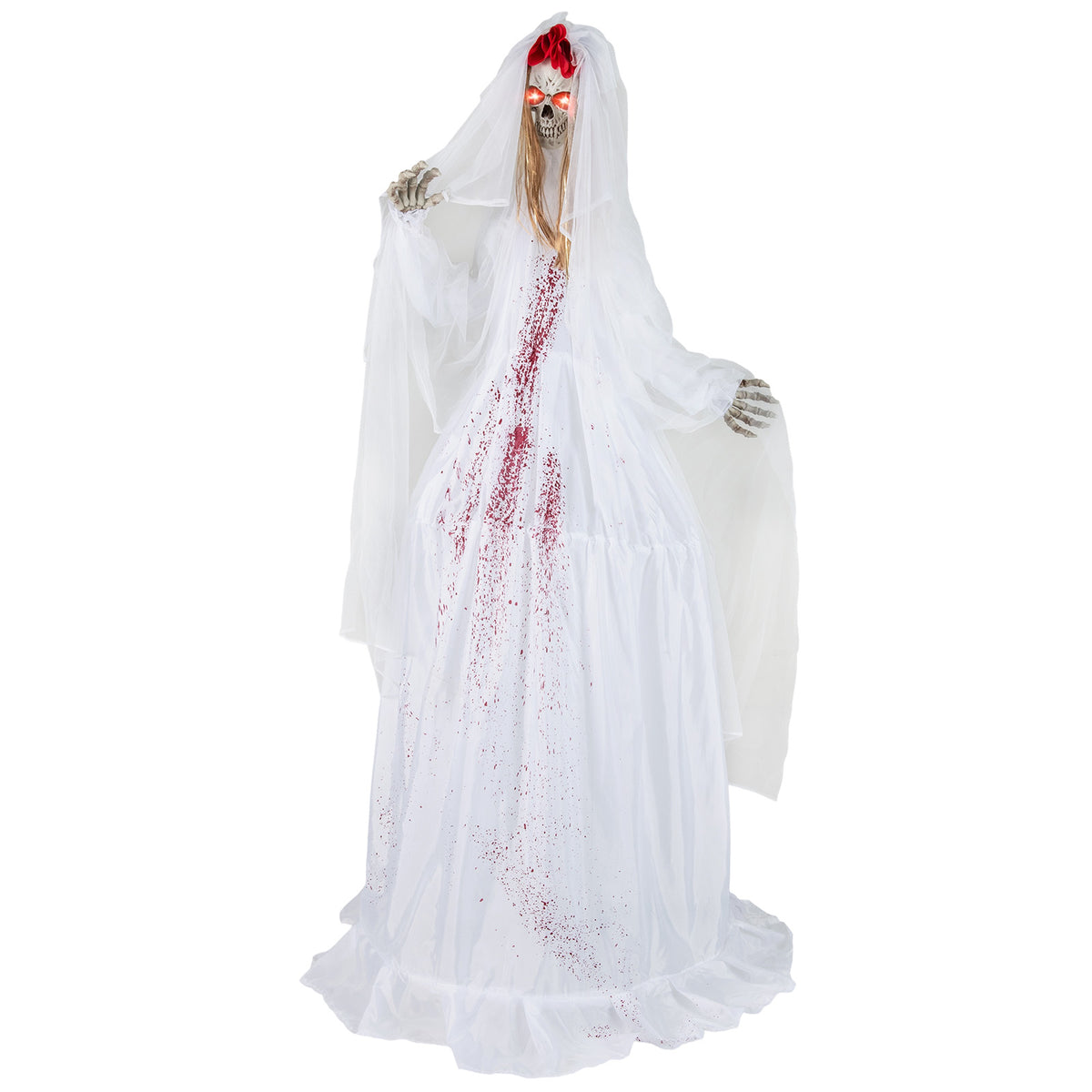7.2 FT Animated Halloween Standing Bride Animatronic Decoration-Halloween-DECOROLALA