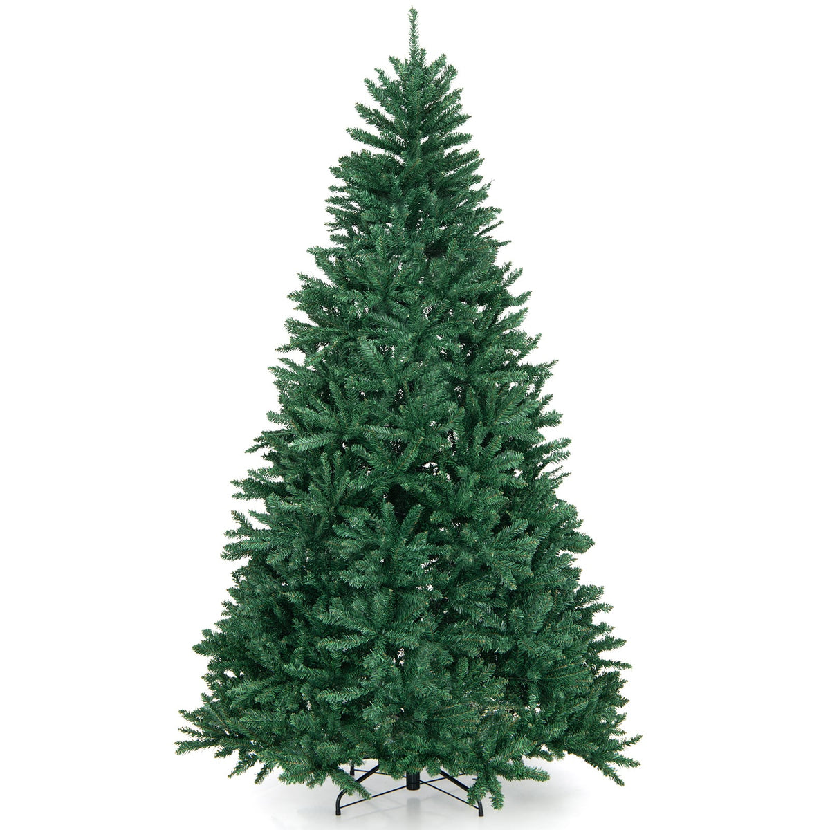 7.5 Feet Artificial Christmas Tree with Folding Metal Stand-Christmas Trees-DECOROLALA