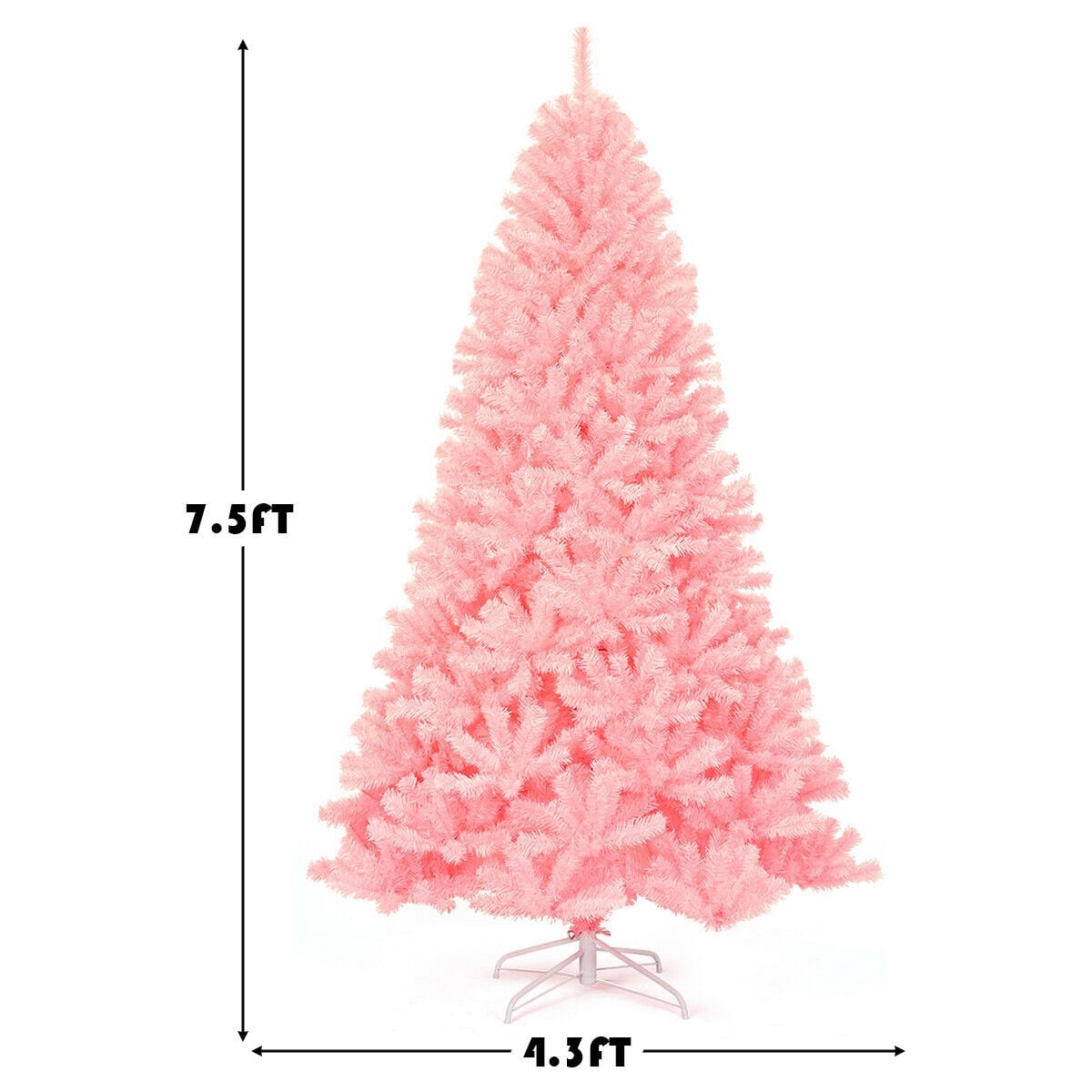 7.5 Feet Hinged Artificial Christmas Tree Full Fir Tree-Christmas Trees-DECOROLALA