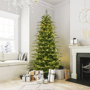 7.5 Feet Pre-Lit Artificial Christmas Tree with Warm White LED Lights-Christmas Trees-DECOROLALA