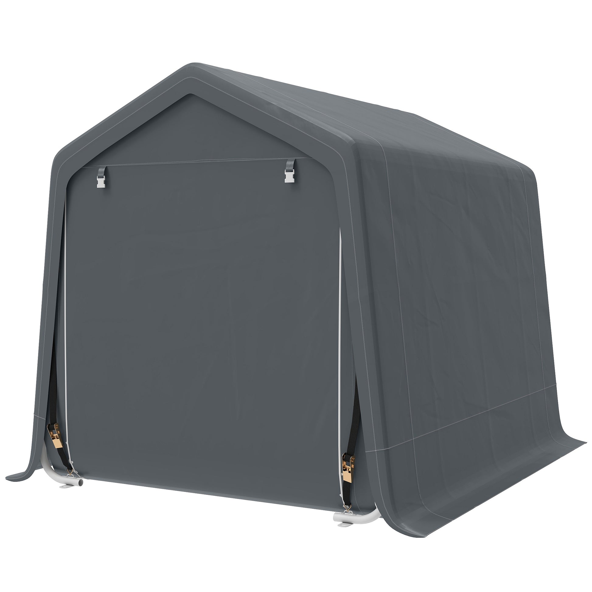 7.9' x 6.6' Garden Storage Tent - Dark Grey Metal Frame-Patio & Garden > Lawn & Garden > Sheds > Portable Shed-DECOROLALA