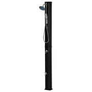 7ft Outdoor Solar Heated Shower - 9.2 Gallon Black-DECOROLALA