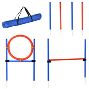 Kit d’entraînement à l’agilité pour chiens, saut en hauteur, poteaux de slalom, anneau et obéissance, équipement réglable et portable